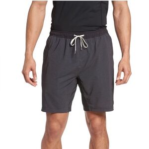 Vuori Kore Stripe Athletic Shorts Lined 7” Inseam  XL Striped Navy Grey Orig $88